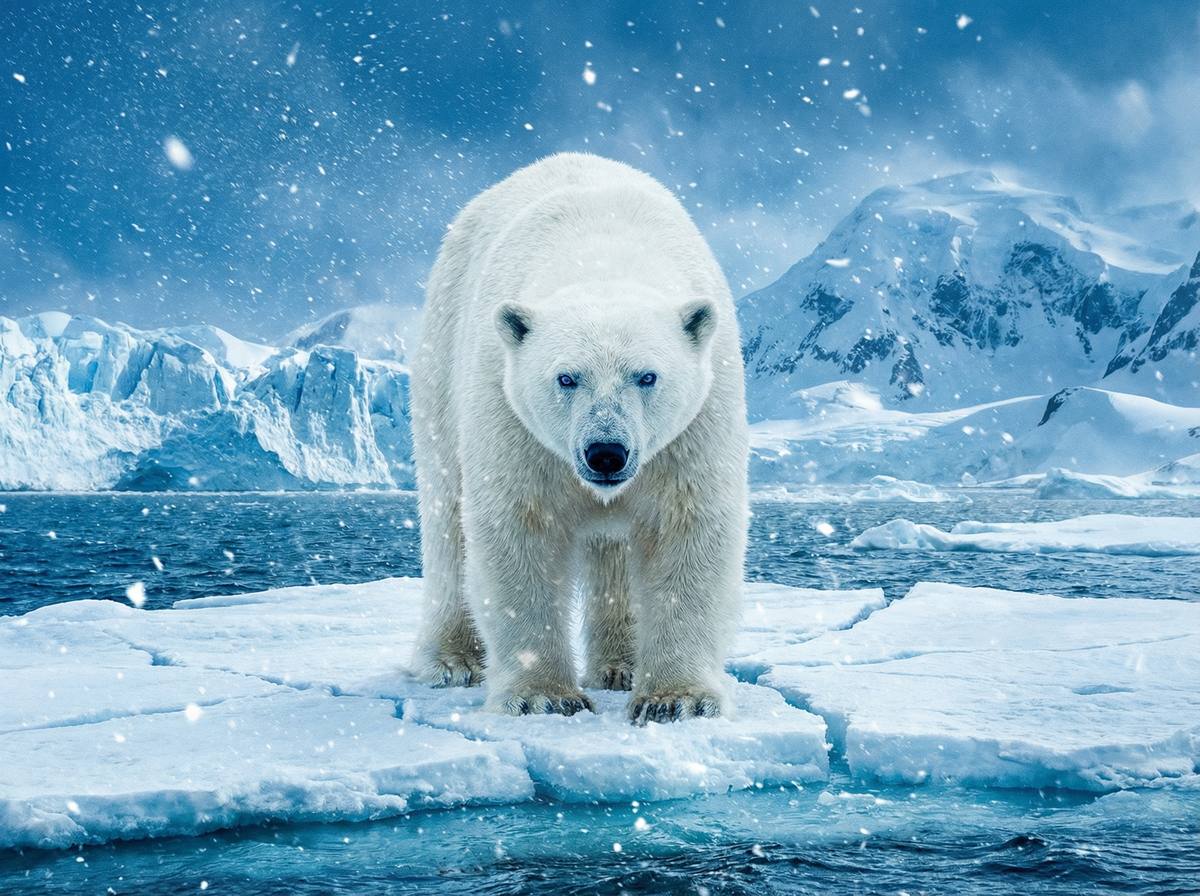 网红主播北极熊视频 - 极地北极熊母子嬉戏生活视频